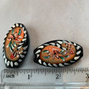 Handcrafted Floral Painted Beads